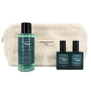 MANUCURIST Green Flash Base, Top, Remover Kit - 4 pieces